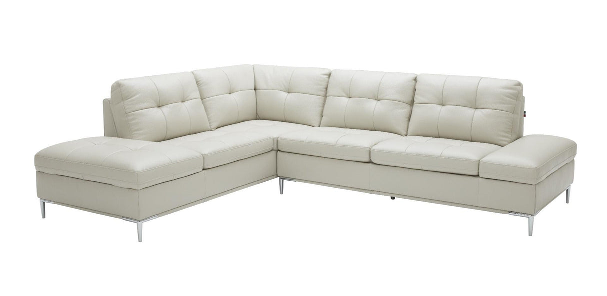 J&M Furniture - Leonardo Silver Grey In Left Hand Facing Modern Sectional Sofa - 18994-Lhfc
