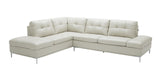 J&M Furniture - Leonardo Silver Grey In Left Hand Facing Modern Sectional Sofa - 18994-Lhfc