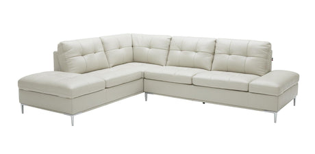 J&M Furniture - Leonardo Silver Grey In Left Hand Facing Modern Sectional Sofa - 18994-Lhfc