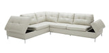 J&M Furniture - Leonardo Silver Grey In Left Hand Facing Modern Sectional Sofa - 18994-Lhfc