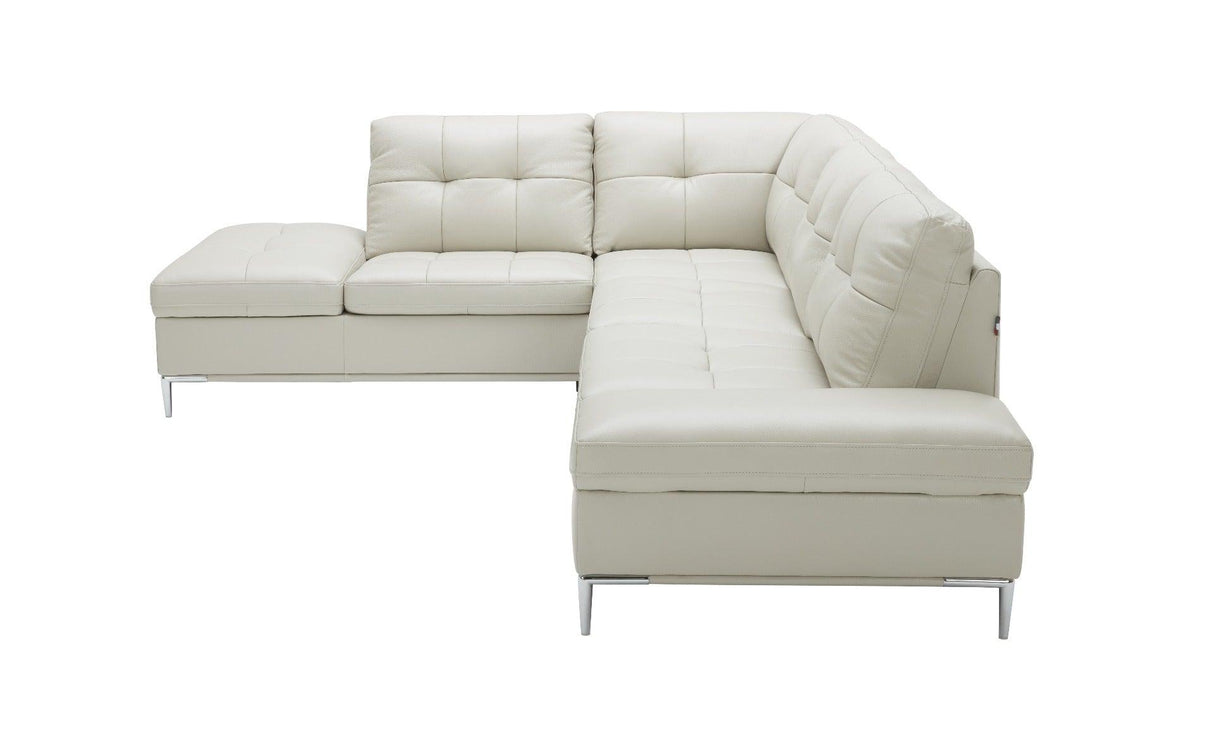J&M Furniture - Leonardo Silver Grey In Left Hand Facing Modern Sectional Sofa - 18994-Lhfc
