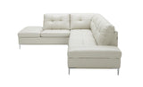 J&M Furniture - Leonardo Silver Grey In Left Hand Facing Modern Sectional Sofa - 18994-Lhfc