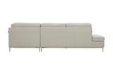J&M Furniture - Leonardo Silver Grey In Right Hand Facing Modern Sectional Sofa - 18994-Rhfc