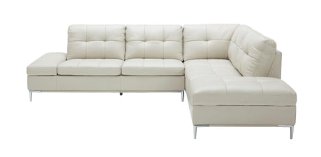 Leonardo Silver Grey In Right Hand Facing Modern Sectional Sofa - 18994-Rhfc | J&M
