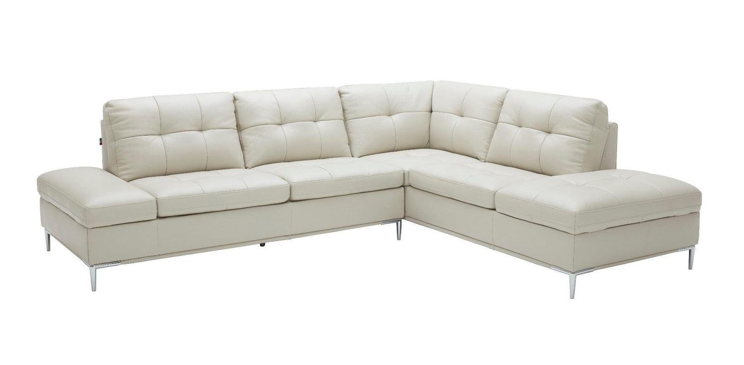 J&M Furniture - Leonardo Silver Grey In Right Hand Facing Modern Sectional Sofa - 18994-Rhfc