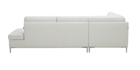 Leonardo White In Left Hand Facing Modern Sectional Sofa - 18993-Lhfc | J&M