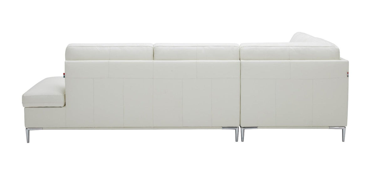 J&M Furniture - Leonardo White In Right Hand Facing Modern Sectional Sofa - 18993-Rhfc