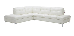 Leonardo White In Right Hand Facing Modern Sectional Sofa - 18993-Rhfc | J&M