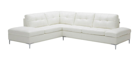 J&M Furniture - Leonardo White In Right Hand Facing Modern Sectional Sofa - 18993-Rhfc