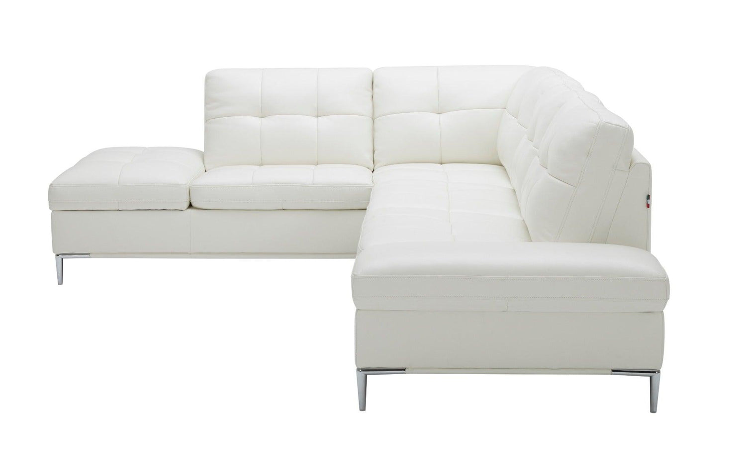 J&M Furniture - Leonardo White In Left Hand Facing Modern Sectional Sofa - 18993-Lhfc