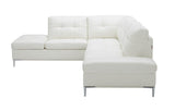 J&M Furniture - Leonardo White In Right Hand Facing Modern Sectional Sofa - 18993-Rhfc