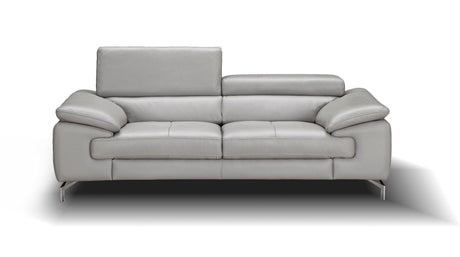 Liam Premium Leather Sofa Set In Grey - 18758-2Set | J&M