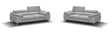 Liam Premium Leather Sofa Set In Grey - 18758-2Set | J&M