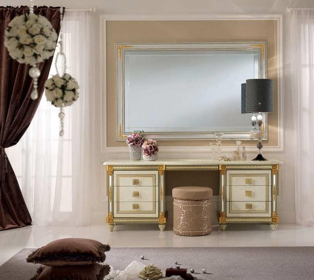 Esf Furniture - Arredoclassic Italy Liberty Vanity Dresser With Mirror - Libertyvdm