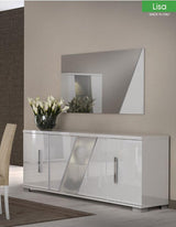 Esf Furniture - Lisa 4-Door Buffet And Mirror - Lisabuffet+M