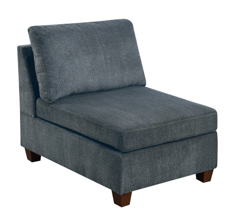 Grey Chenille Modular Sectional 8-Piece Set | Large Corner L-Sectional with 2 Corner Wedges, 4 Armless Chairs & 2 Ottomans – Modern Couch