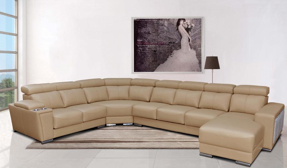 Esf Furniture - 8312 Modern Sectional Sofa With Sliding Seats - 8312 Sectional Right