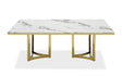 Vig Furniture Modrest Loomis - White Marble & Gold Dining Table