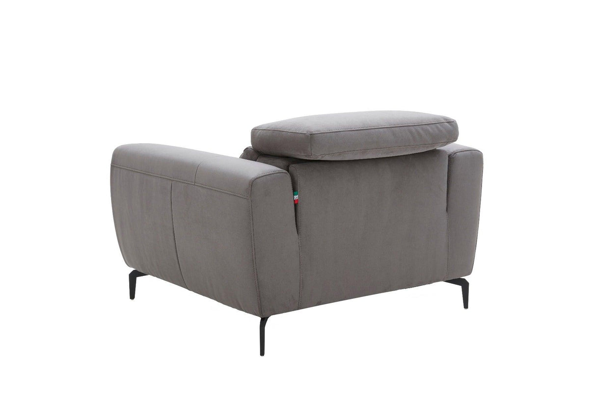 J&M Furniture - Lorenzo Grey Fabric Chair - 18823-C