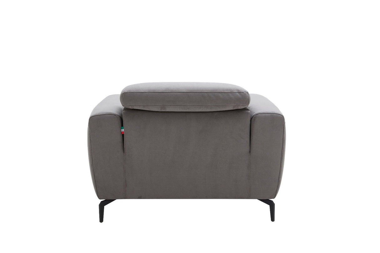 J&M Furniture - Lorenzo Grey Fabric Chair - 18823-C