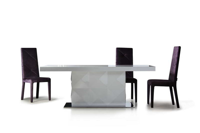 Vig Furniture Versus Eva Modern White Lacquer Dining Table