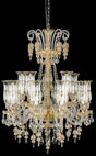 Garnier 15-Light Chandelier in Clear Glass & Gold Finish – Aico Furniture