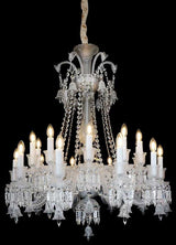 Aico Furniture - Treviso Clear Glass Chrome 20 Light Chandelier - Aic-Lt-Ch909-20Clr