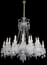 Aico Furniture - Treviso Clear Glass Chrome 24 Light Chandelier - Aic-Lt-Ch910-24Clr