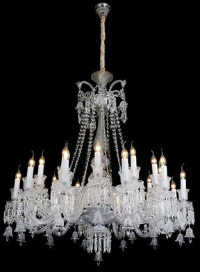 Treviso 24-Light Chandelier in Clear Glass & Chrome Finish – Aico Furniture
