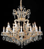 La Scala 19-Light Chandelier in Cognac Glass & Gold Finish – Aico Furniture