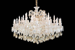 San Carlo 37-Light Chandelier in Clear Glass & Gold Finish – Aico Furniture - sold by Home Elegance USA