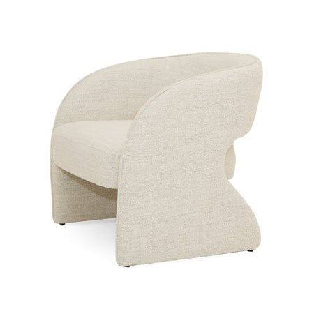 Vig Furniture Modrest Luby - Modern Cream Fabric  Accent Chair