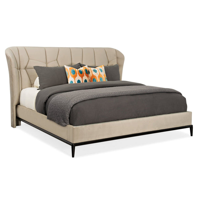 Caracole Modern Edge Vector Upholstered Bed - Cal King Dsc - Home Elegance USA