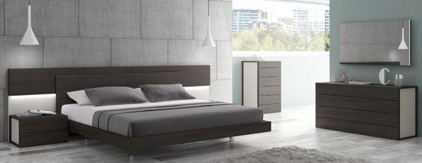 J&M Furniture - Maia Light Grey Lacquer 3 Piece Eastern King Platform Bedroom Set - 17867221-K-3Set