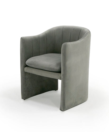 Vig Furniture Modrest Danube Modern Grey Fabric Dining Chair