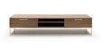 Vig Furniture Modrest Heloise - Modern Walnut and Stainless Steel TV Stand