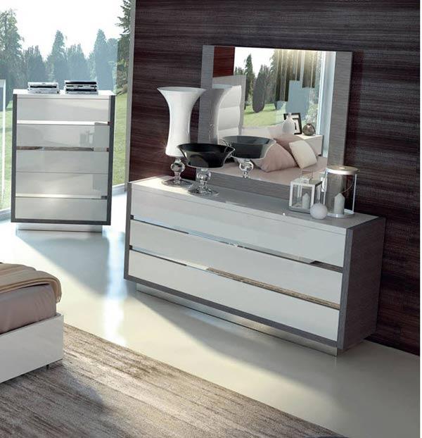 Esf Furniture - Mangano Dresser And Mirror - Mangano-Dr+Mr