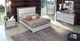 Esf Furniture - Mangano 6 Piece Bedroom Eastern King Bed Set In High Gloss White - Manganobedks-6Set