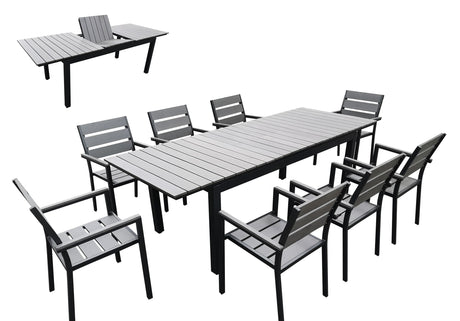 Vig Furniture Renava Marina - Grey Outdoor Dining Table Set