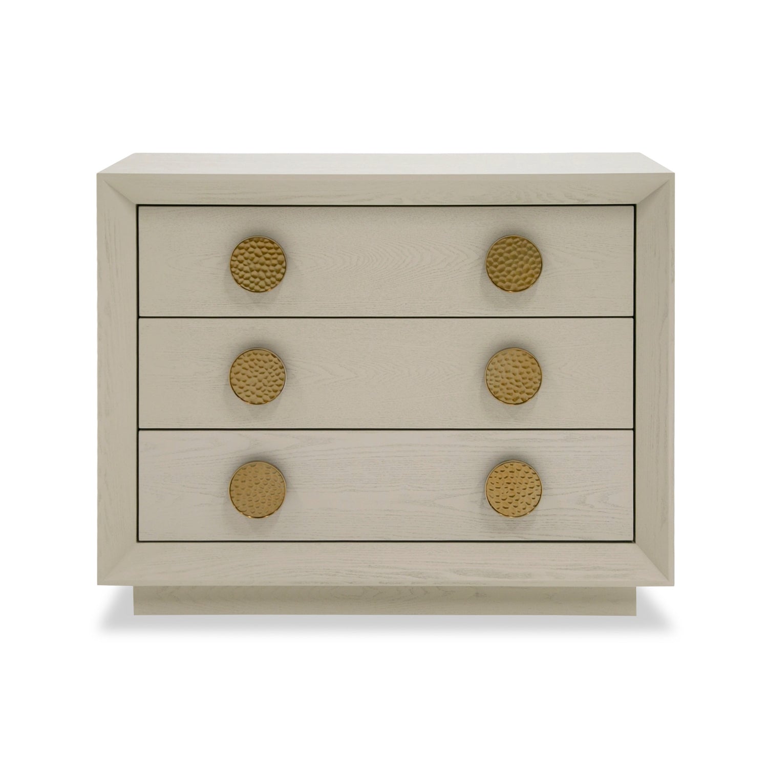 Vig Furniture Modrest Marjorie - Modern Cream & Brushed Gold Nightstand