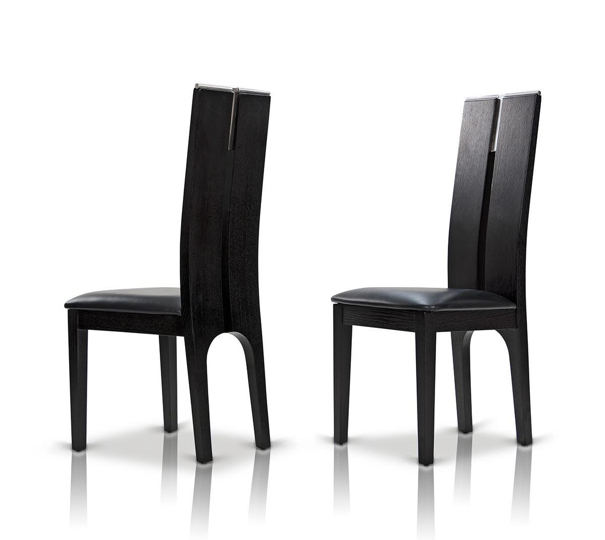Vig Furniture - Maxi Black Oak Chair (Set Of 2) - Vggujk414Sch-Blk