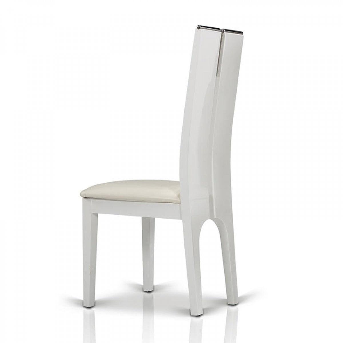 Vig Furniture - Maxi White Gloss Chair (Set Of 2) - Vggujk414Sch-Wht