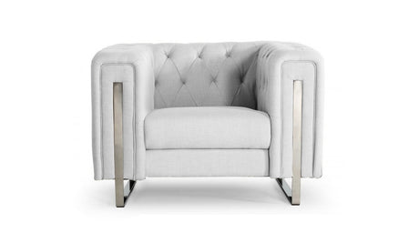 Vig Furniture Divani Casa Salvia - Modern White Leatherette Accent Chair