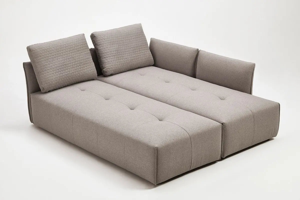 Divani Casa Polson Modern Modular Light Grey Fabric Sectional Sofa Bed Vgmb - 1869 - Ltgry | Home Elegance USA