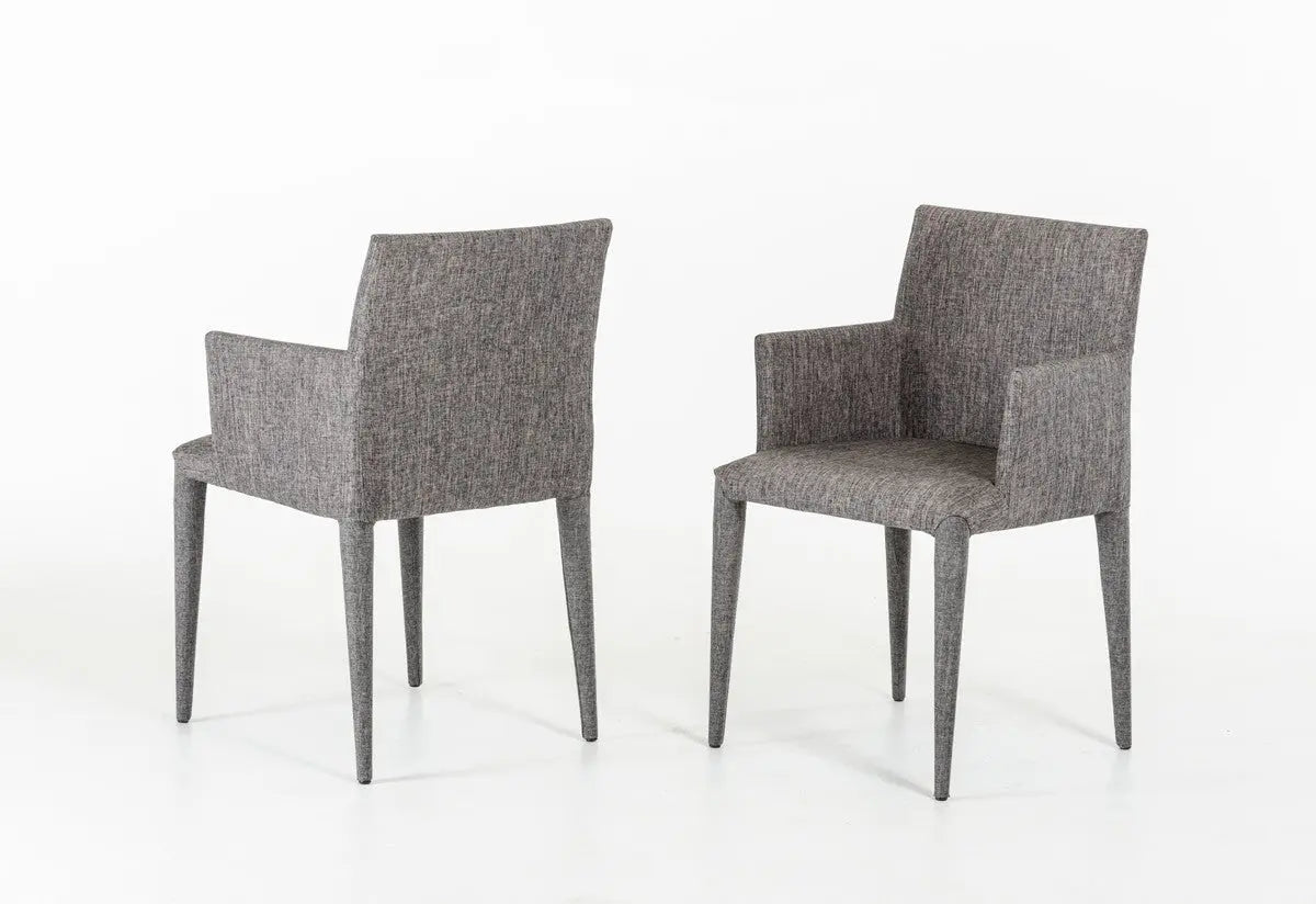 Vig Furniture - Modrest Medford Modern Grey Fabric Dining Chair (Set Of 2) - Vgeumc-8219Ch-A