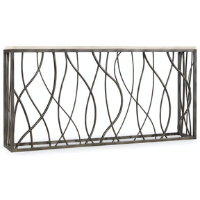 Melange Console Table Travertine Marble & Steel – Hooker Furniture