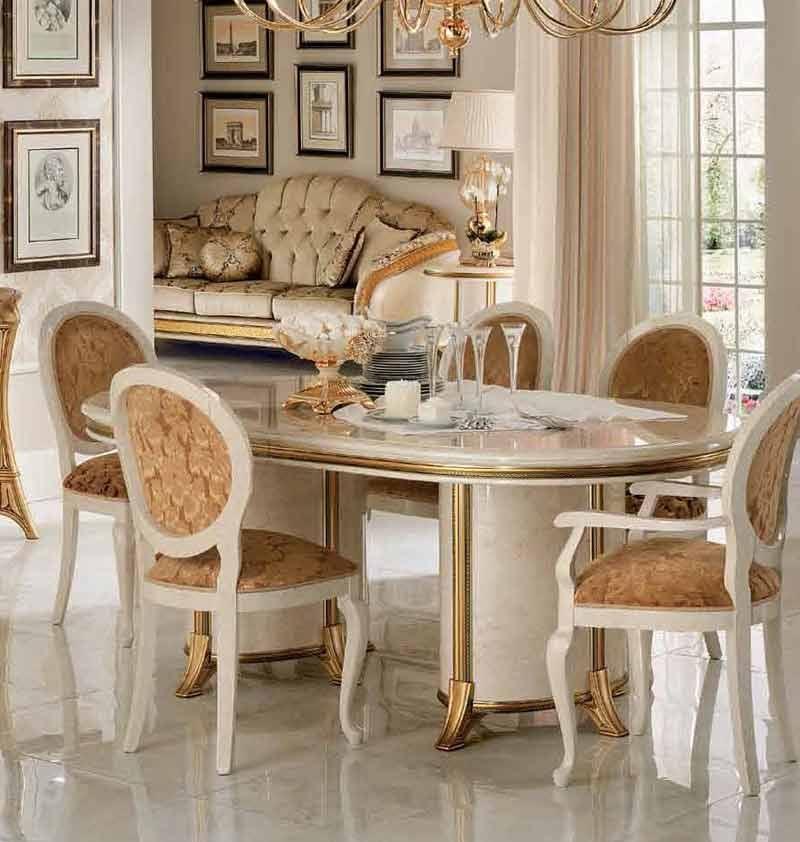Arredoclassic Italy Melodia Oval Dining Table W - 2Ext - Melodia2Odt | ESF | Home Elegance USA