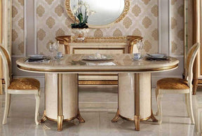 Arredoclassic Italy Melodia Oval Dining Table W-1Ext - Melodiatable | ESF