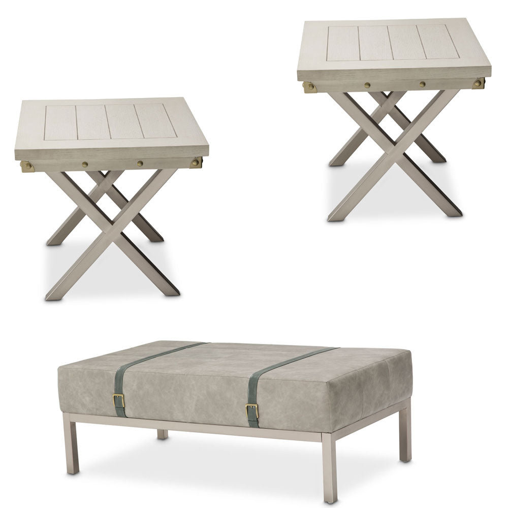 Aico Furniture - Menlo Station 3 Piece Occasional Set Eucalyptus - Ki-Menp201-202-123