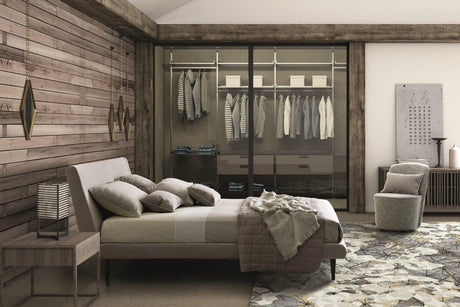 Metropolitan Fabric King Bed In Taupe - 18974-K | J&M